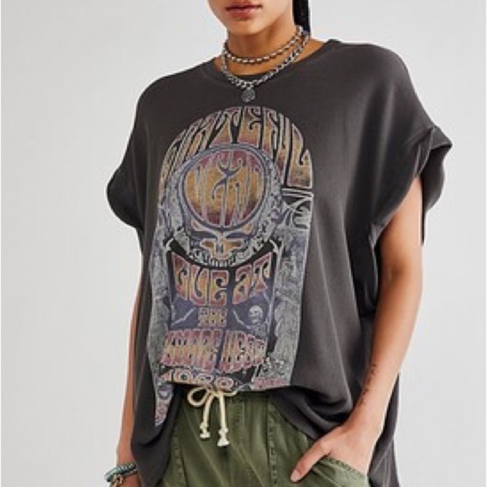 NWOT free people x daydreamer Grateful Dead OS Oversized tee thermal XXL
